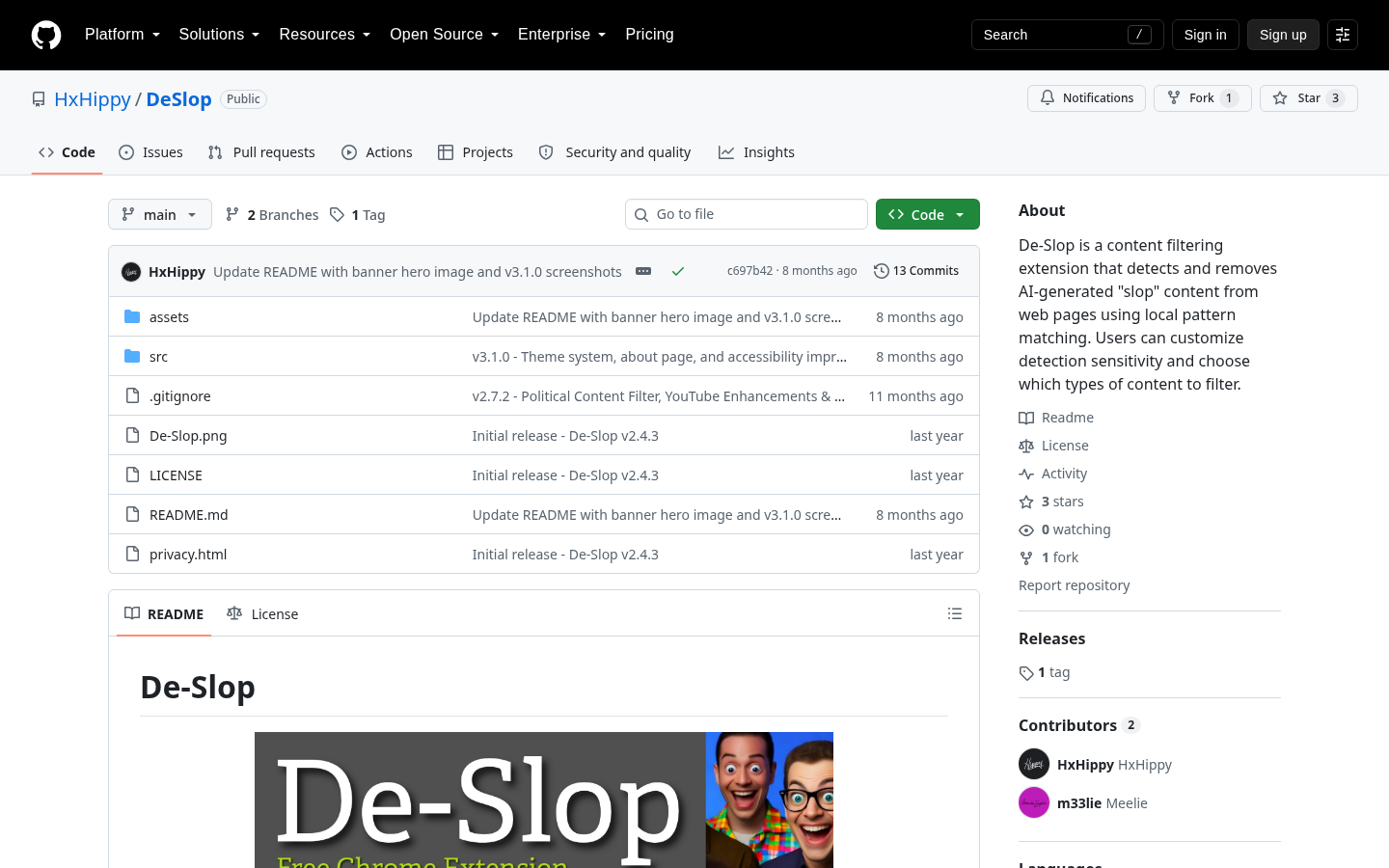 DeSlop in the browser